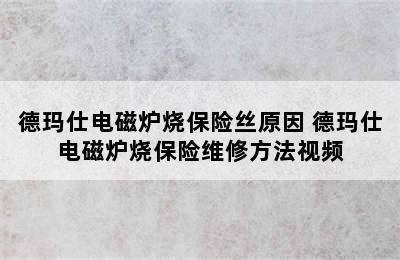 德玛仕电磁炉烧保险丝原因 德玛仕电磁炉烧保险维修方法视频